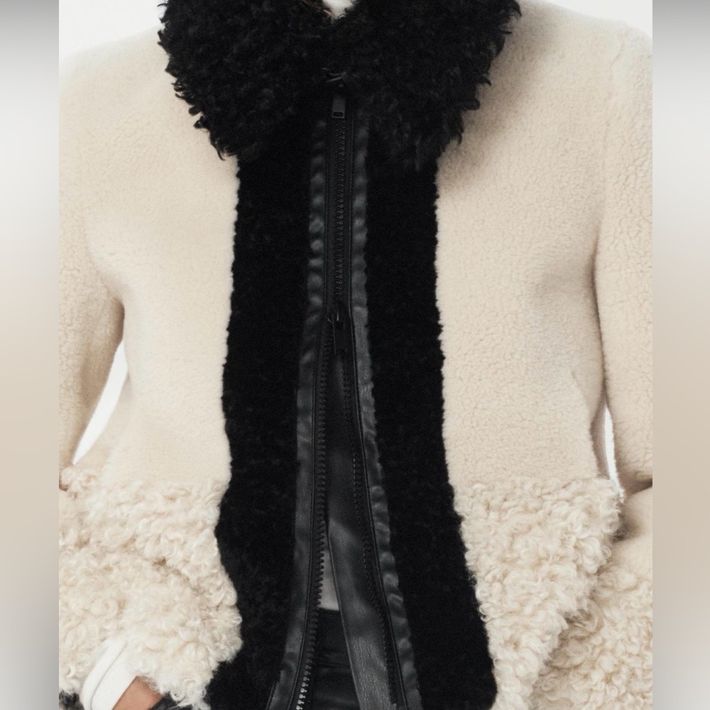 BNWT ZARA FAUX FUR PATCHWORK JACKET - Picture 7 of 7